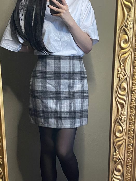 Спідниця тепла у клітинку L