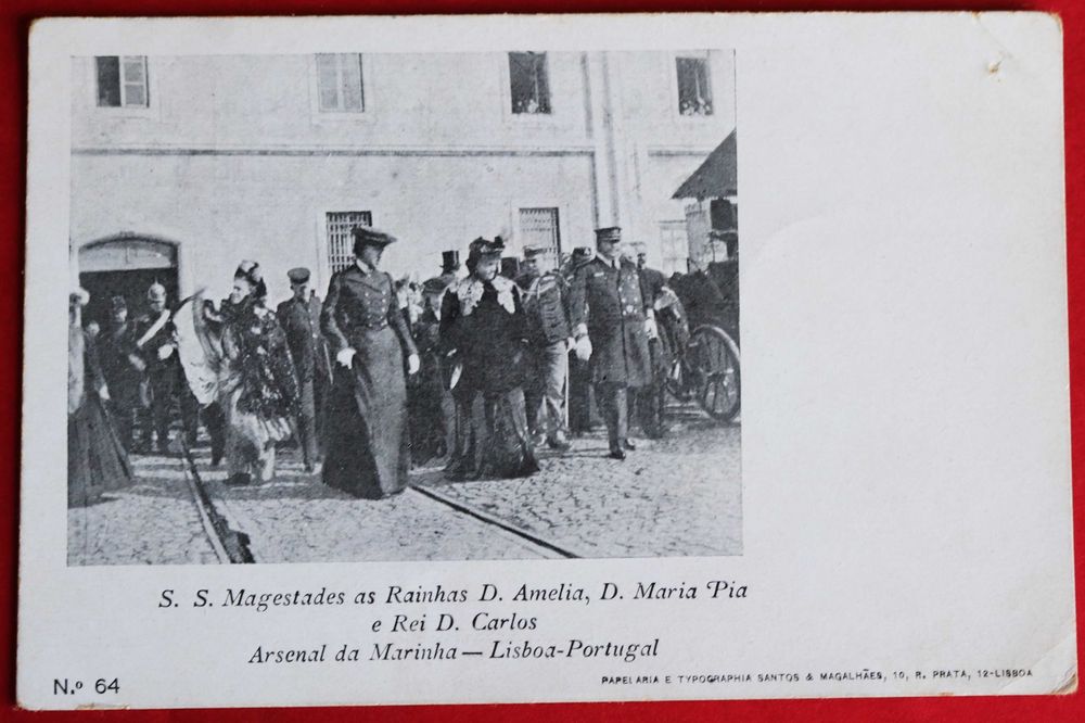 Rei D Carlos e Rainhas D Amélia e D Maria Pia no Arsenal de Marinha