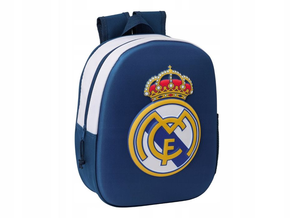 Plecak Przedszkolny Dla Chłopca Piłkarski Real Madryt Niebieski 3D