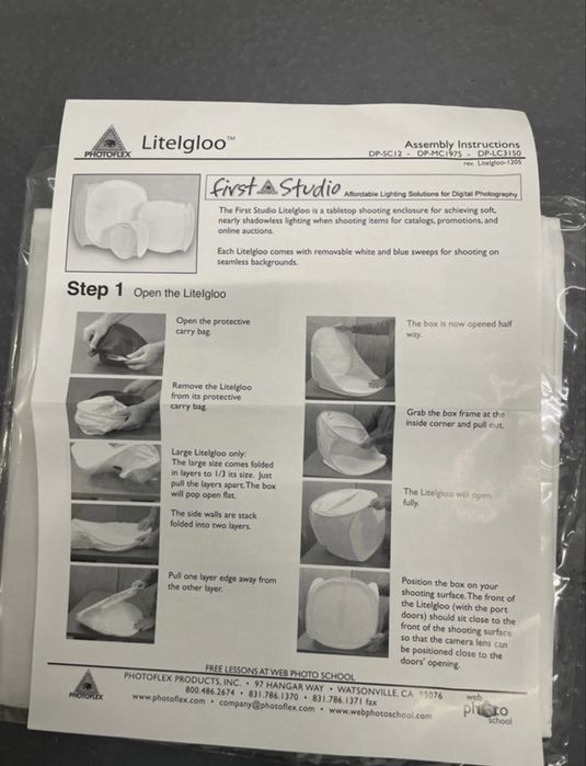 Mini estudio fotografia produto photoflex