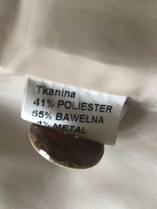 Plaszcz trencz bawełna