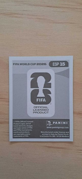 Cromo futebol de Morata(Mundial 2026)da Panini