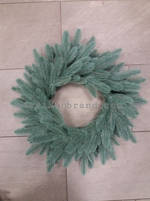 Вінок литий хвойний штучний різдвяний новорічний