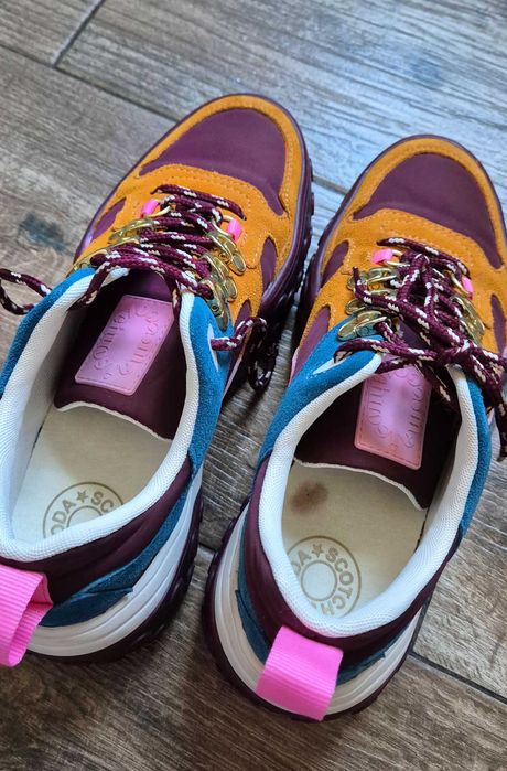 skórzane kolorowe sneakersy Scotch & Soda r. 38