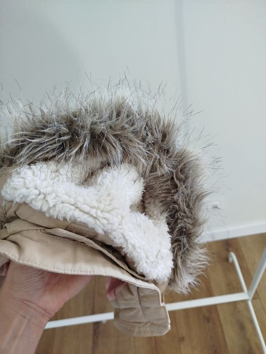 Kurtka elegancka niemowlęca z odpinanym kapturem 68 H&M