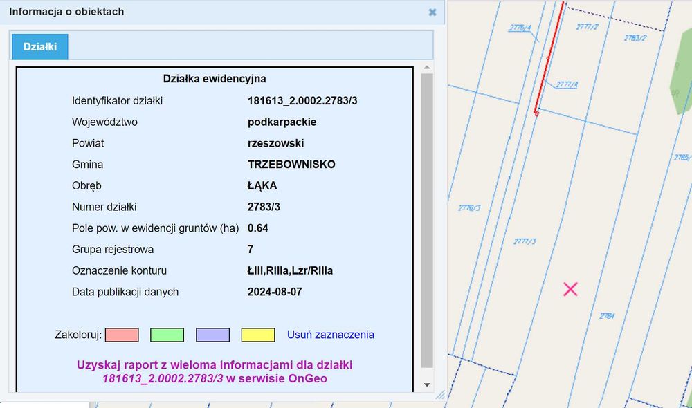 Działka rolna Łąka