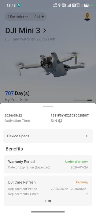 Dron DJI mini 3 combo RC+ RC-N1