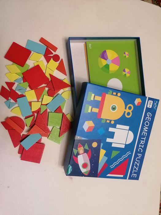 Дерев'яна мозаїка танграм - дерев'яна мозаїка Монтессорі геометрична