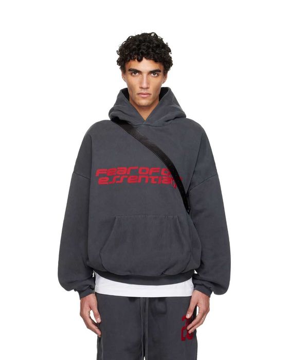 Fear Of God Essentials Iron Grey Heavy Fleece 90s Hoodie (S, L)