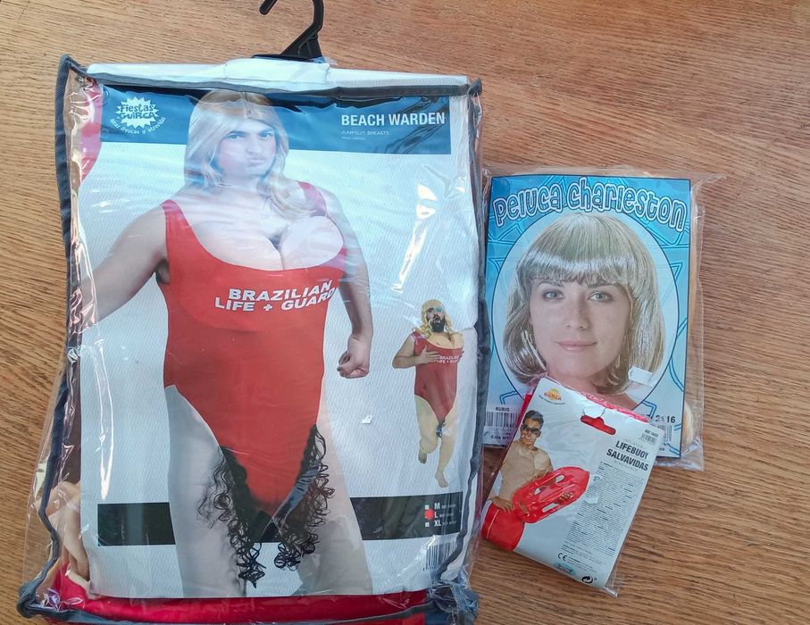 Fato Carnaval Homem - Baywatch/Marés Vivas