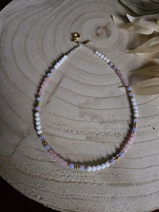 Naszyjnik Choker kamienie naturalne Jadeit Hematyt