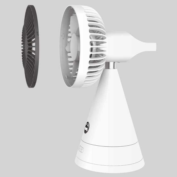 POWYSTAWOWY /Mini wentylator biurkowy USB, 4000 mAh VITAMMY DREAM DESK FAN SZARY