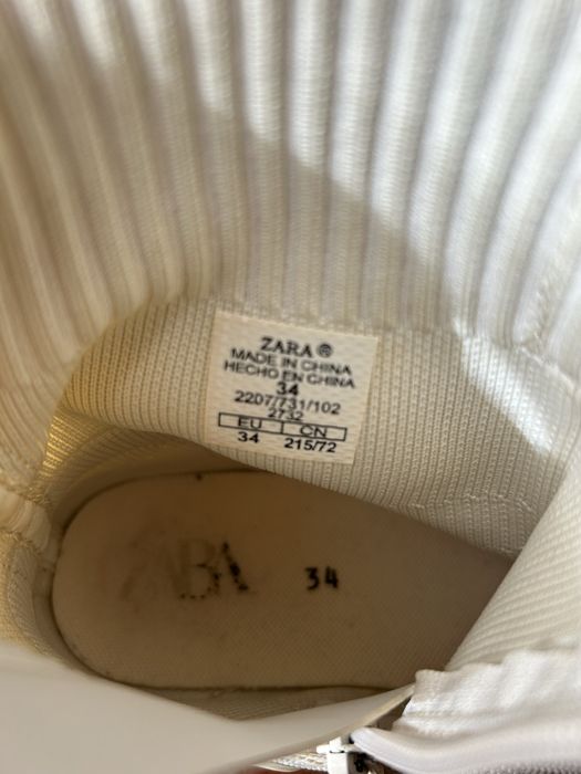Botas bege elásticas Zara n° 34
