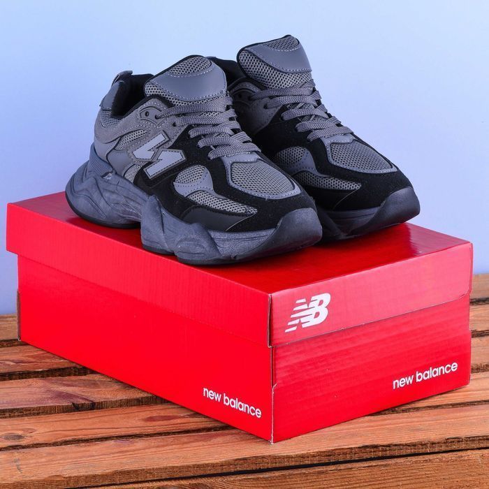 (2181) Кросівки у стилі New Balance 9060 сірі з чорним (37-41)