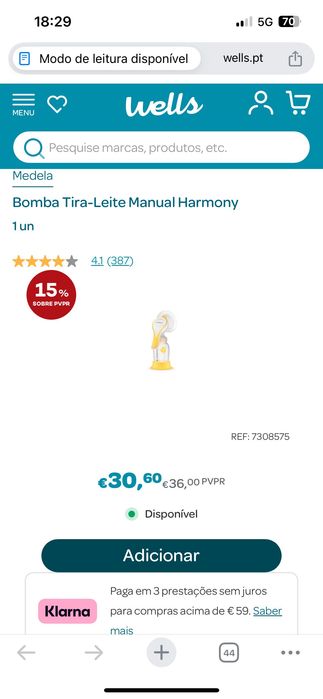 Bomba de amamentação MOMCOZY e MEDELA