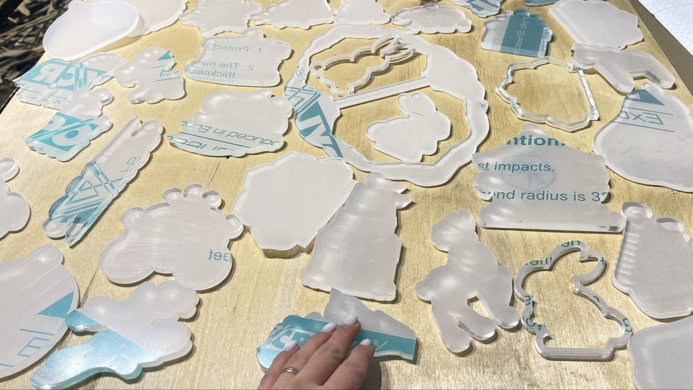 Набор фигурок/заготовок из акрила 8 мм (в пленке)