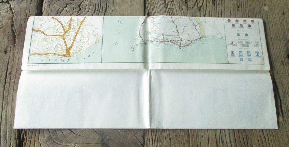 Antigo Mapa das Estradas de Portugal Sacor