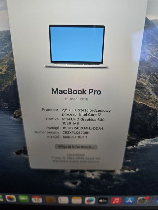 MacBook pro 15 A1990