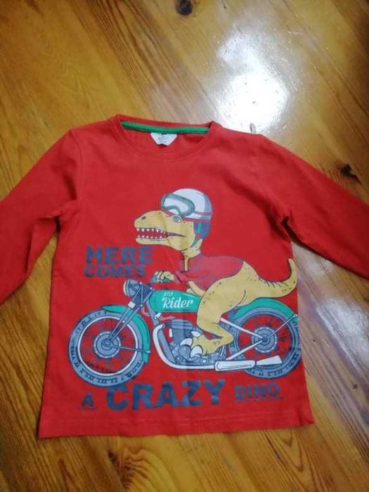 Bluzka chłopięca z dinozaurem r.110