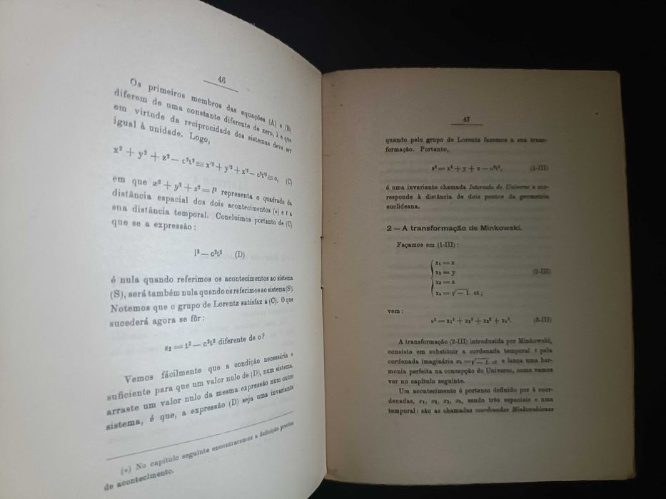 Livro "Teorias de Einstein" de 1922
