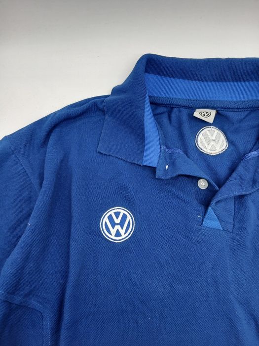 Polo manga curta homem azul Volkswagen XL