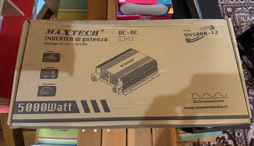 Перетворювач напруги Інвертор MaxTech HN-5000-12 з прав синус. 5000 Вт