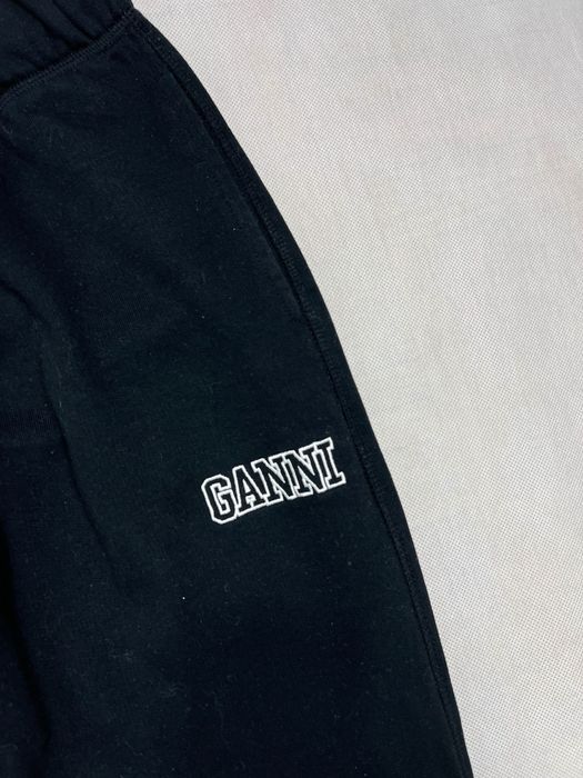 Spodnie Ganni small logo black high end