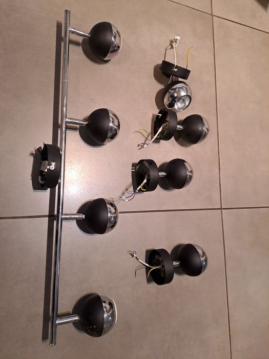 Lampa sufitowa z 4 kinkietami
