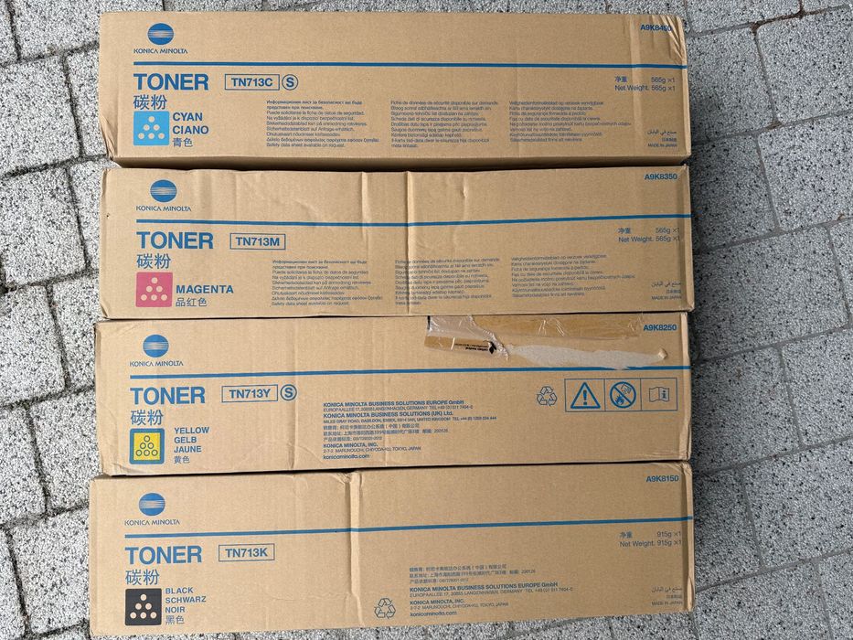 Konica Minolta TN-713 KOMPLET CMYK oryginalne tonery