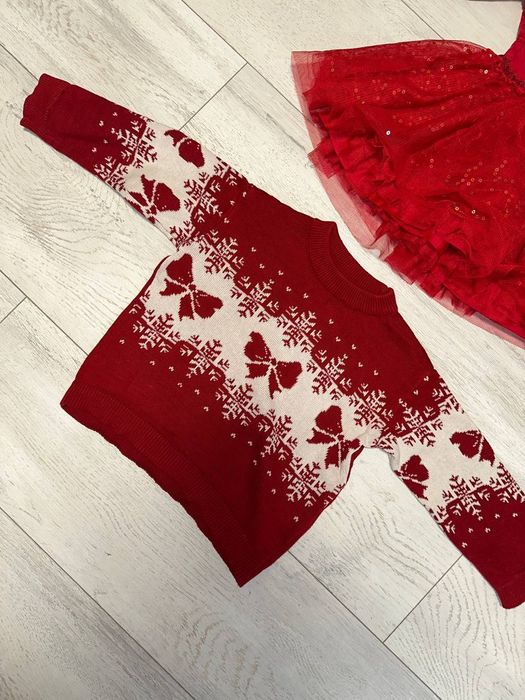 новогодняя одежда платье, свитер 3-4 года