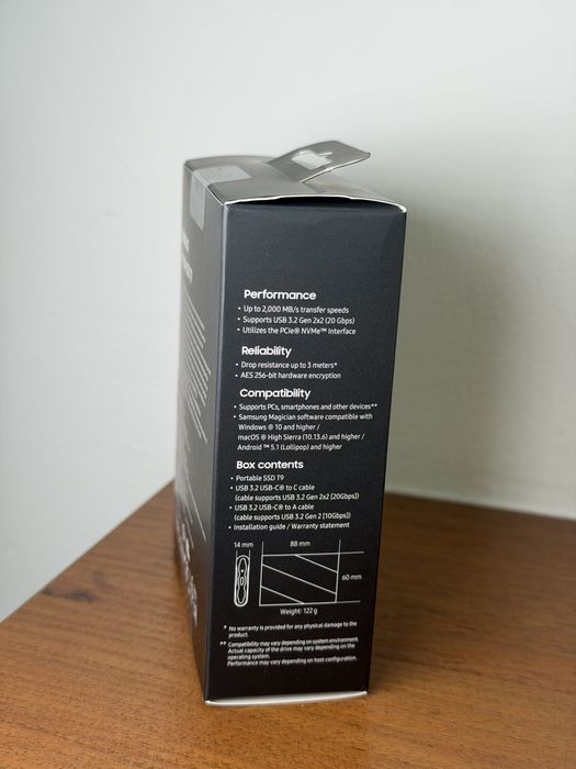 Samsung T9 2TB Czarny