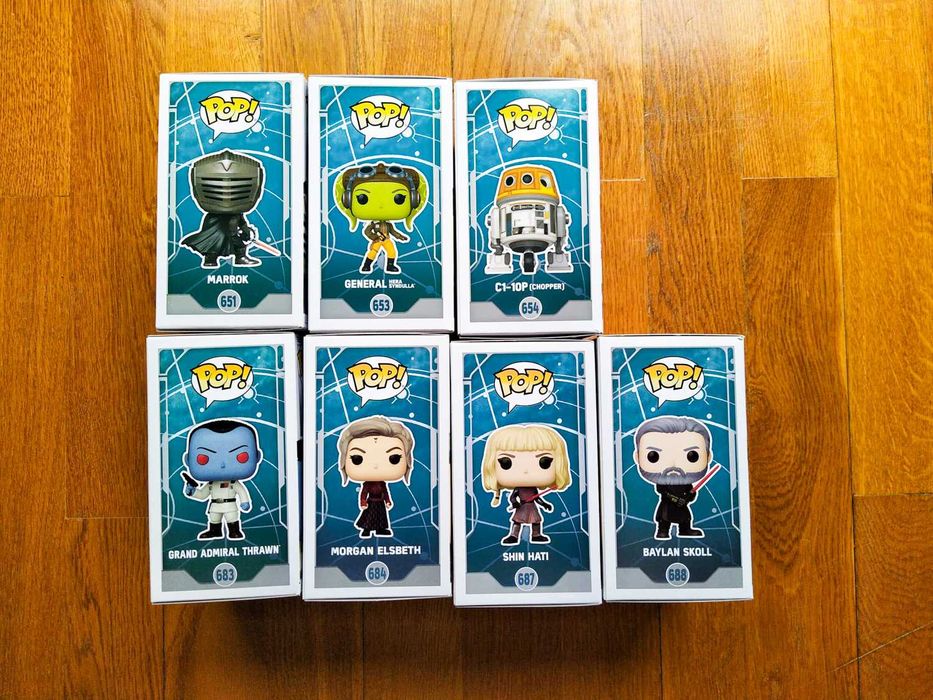 Funko Pop Star Wars Hera, Chopper, Thrawn, Morgan, Baylan, Shin, Marro