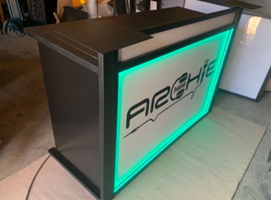 Stół DJ / aluminiowe stanowisko DJ – NOWE – , składane