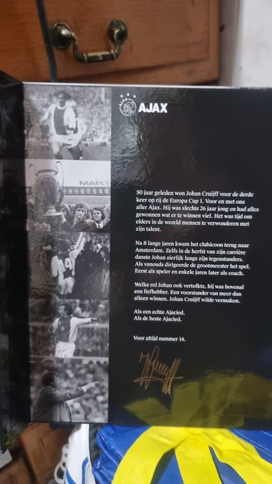Camisola do  ajax johan cruiff  n 14 ajax anos 70comcertificado
