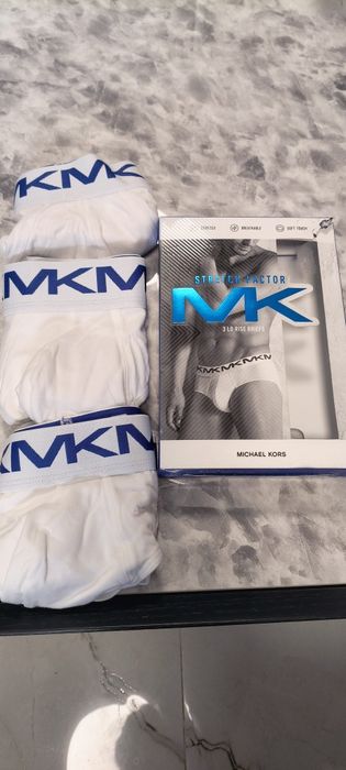 Michael Kors biały slipy męskie z logo na pasie rozmiar S nowy z metki