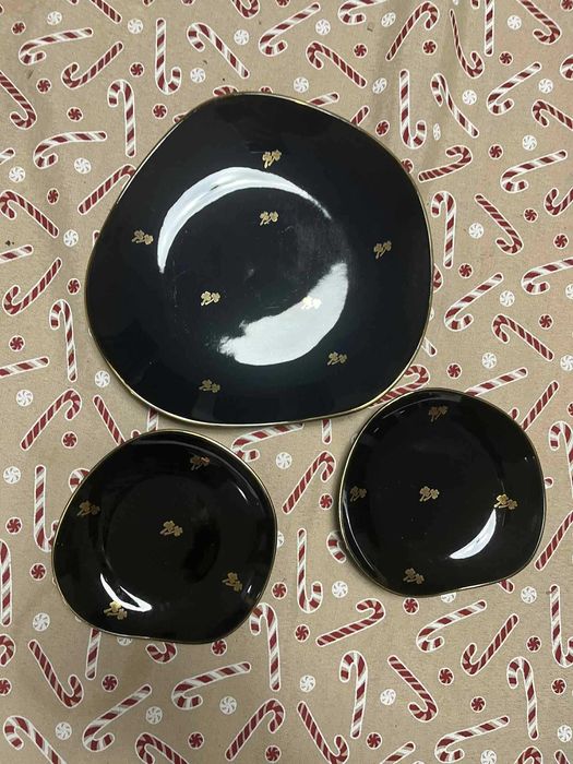 Talerze Pruszków porcelit Ryszard lata 60 3 szt.