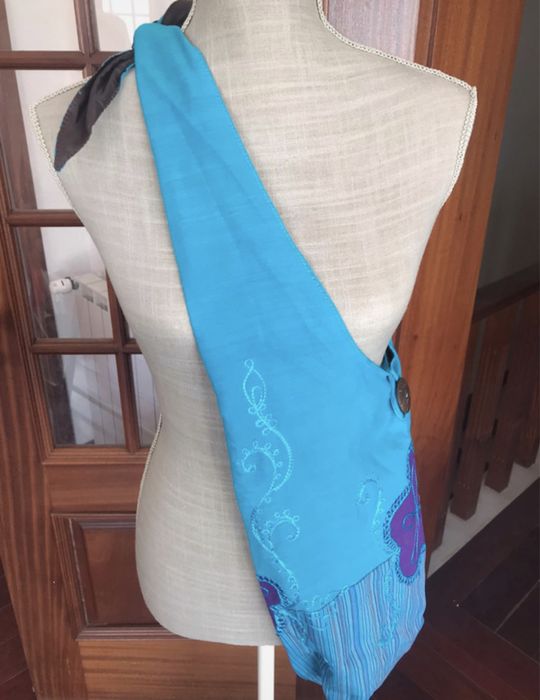 Mala handmade turquesa