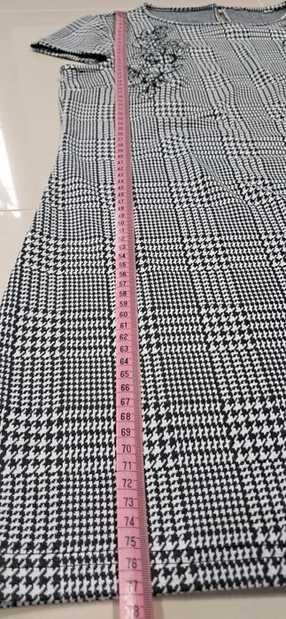 Elegancka bluzka tunika pepitka