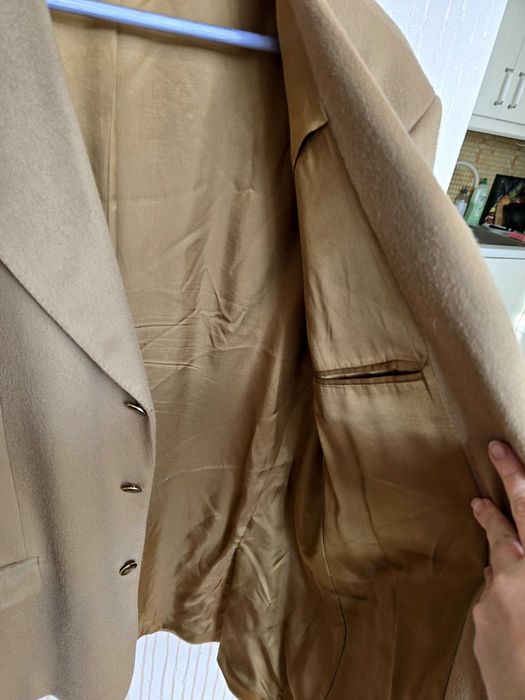 Męska marynarka vintage camel – lambswool & cashmere / roz. 54