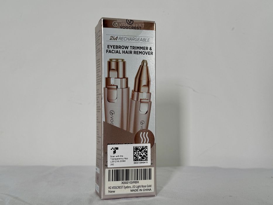 Тример для брів та видалення волосся VOGCREST VG-102 2-в-1 USB Rechargeable Gold