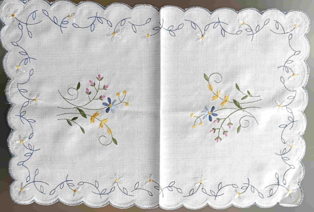 Naperon linho branco 46x30