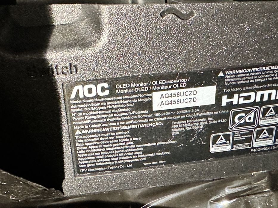 Zamienię lub sprzedam Monitor AOC AGON PRO