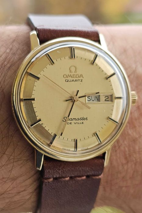 Omega Seamaster de Ville Pie Pan 14k 585 złoty z 1977 roku