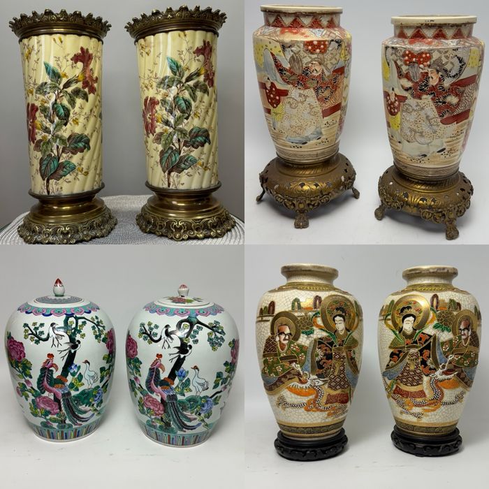 Антикварні парні бронзові вази антикварные парные вазы  ваза