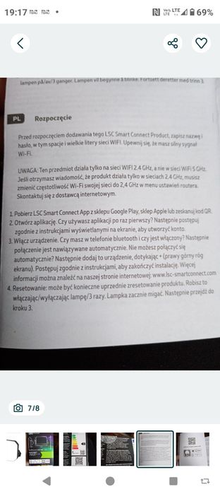 Reflektor zewnętrzny 800 lumen, białe ciepłe, Wi-fi