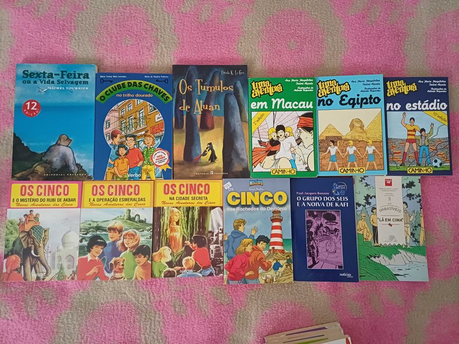 Conjunto de 29 Livros juvenis (Bando dos Quatro, Os Cinco, Uma Aventura, Arrepios, etc)