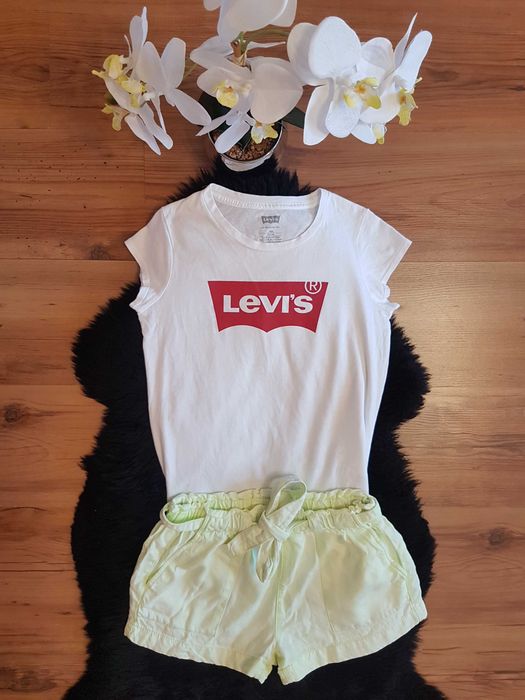 Cudny zestaw:) bluzeczka LEVI'S spodenki roz 146/152