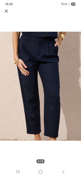 Lniane spidnie damskie r 36