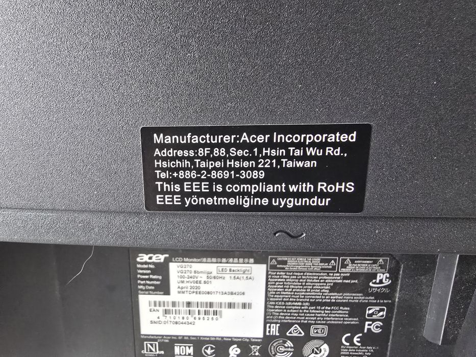 Monitor ACER VG270
