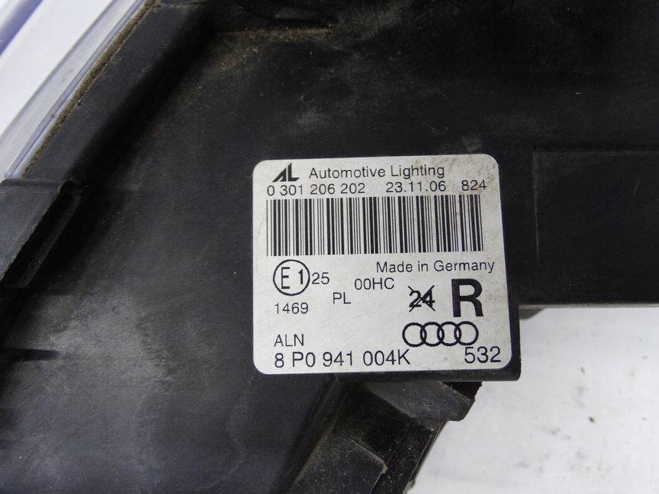 audi a3 8p 2003-2008 lampa prawa zwykła 8p0941004k oryginalna